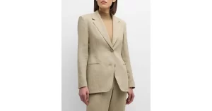 max-mara-studio-SAND-Vandea-Single-breasted-Pick-Stitch-Blazer